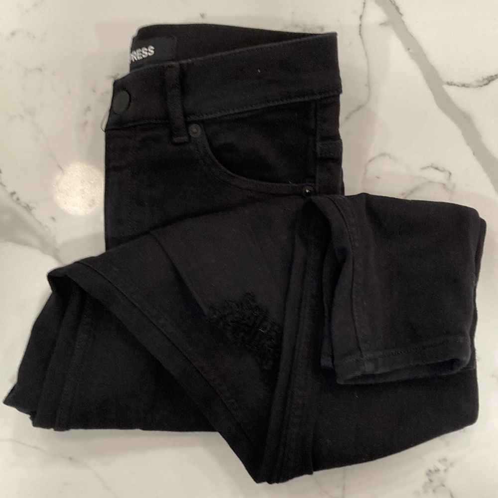 Ladies black high rise express jean leggings in excellent condition